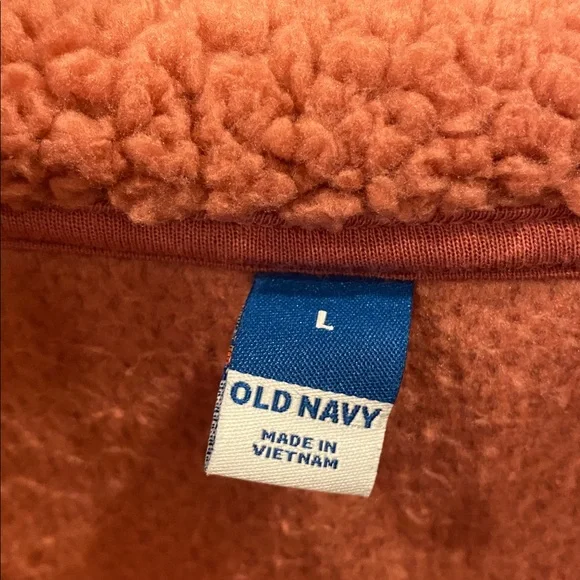 Old Navy Cozy Sherpa Quarter-Zip Pullover Sweater - Size Large   sweatshirt tops - Picture 5 of 6